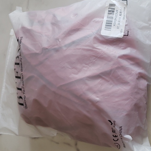 BTFBM Puff Sleeve Asymmetrical Neck High Waist Cutout Swing Maxi Dress Plum SZ S - Picture 12 of 12